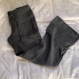Unworn Island Company Relaxed Linen Pants Charcoal small